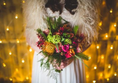 Floral bouquet for tipi wedding, Scarborough